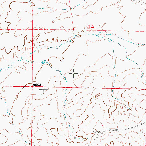 Topographic Map of Hemingway Number Fourteen Mine, WY