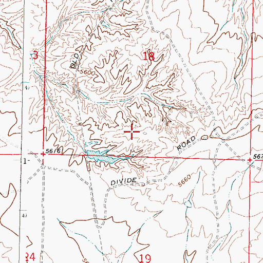 Topographic Map of Hemingway Number Fifteen Mine, WY
