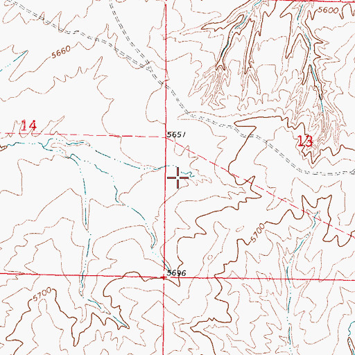 Topographic Map of Hemingway Number Seventeen Mine, WY
