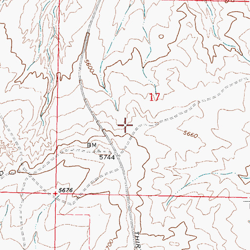 Topographic Map of Hemingway Number Twenty-one Mine, WY