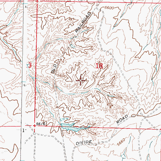 Topographic Map of Hemingway Number Twenty-three Mine, WY
