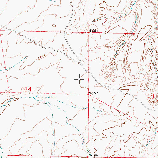 Topographic Map of Hemingway Number Twenty-eight, WY
