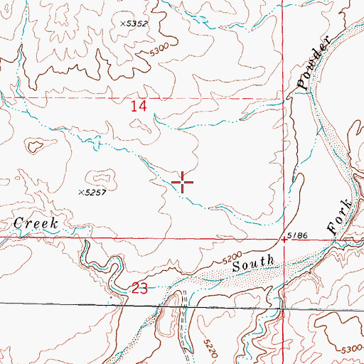 Topographic Map of Kidd Ranch Number One Mine, WY