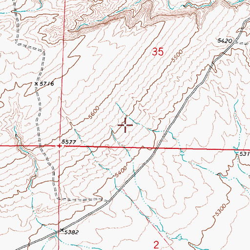 Topographic Map of Kidd Ranch Number Two Mine, WY