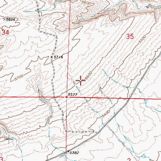 Topographic Map of Kidd Ranch Number Three Mine, WY