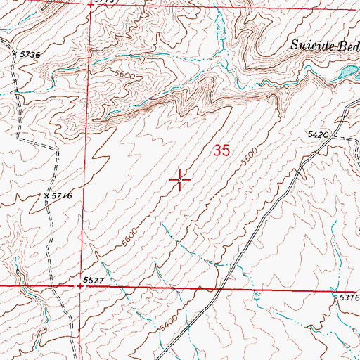 Topographic Map of Kidd Ranch Number Four Mine, WY