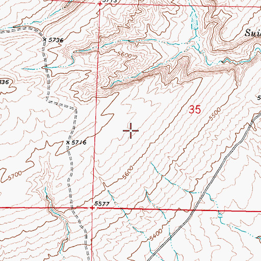 Topographic Map of Kidd Ranch Number Five Mine, WY