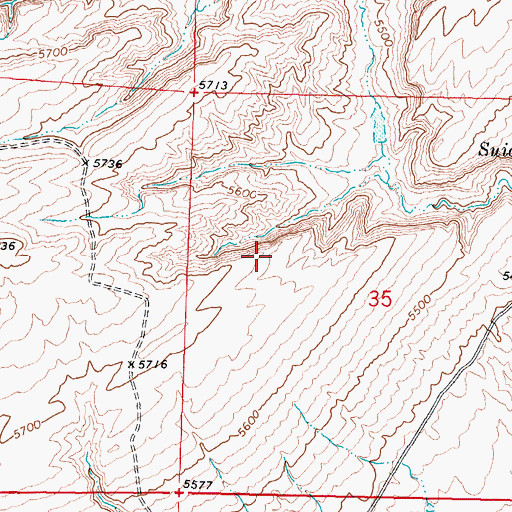 Topographic Map of Kidd Ranch Number Seven Mine, WY