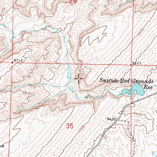 Topographic Map of Kidd Ranch Number Eight Mine, WY