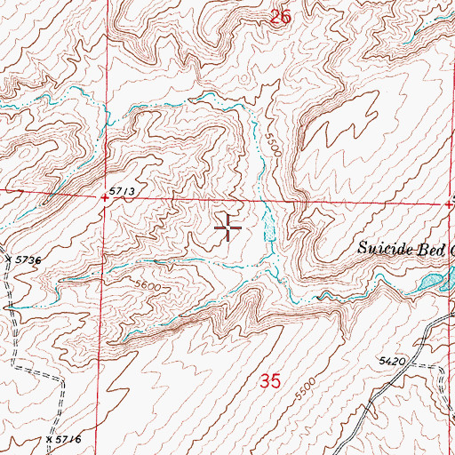Topographic Map of Kidd Ranch Number Nine Mine, WY