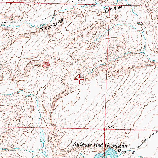 Topographic Map of Kidd Ranch Number Twelve Mine, WY
