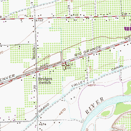 Topographic Map of Independent Order of Odd Fellows Cemetery, CO