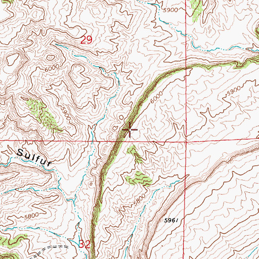 Topographic Map of Kidd Ranch Number Three Mine, WY