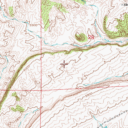 Topographic Map of Kidd Ranch Number Four Mine, WY