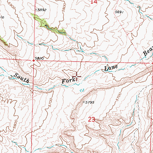 Topographic Map of Kidd Ranch Number Eight Mine, WY