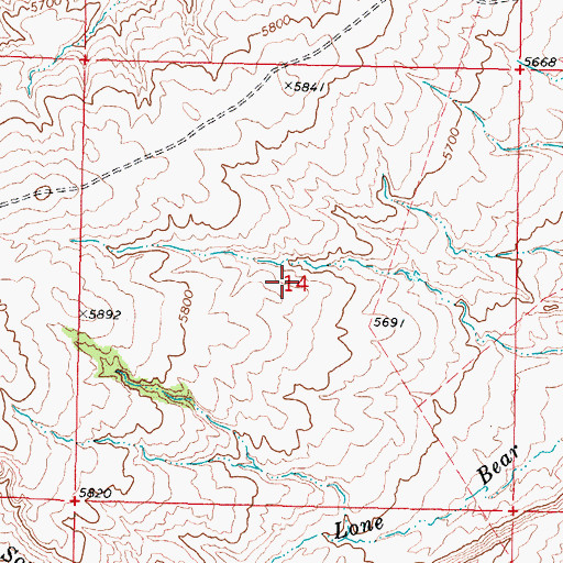 Topographic Map of Kidd Ranch Number Eleven Mine, WY