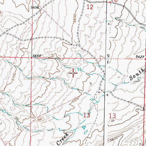 Topographic Map of Kidd Ranch Number Fourteen Mine, WY