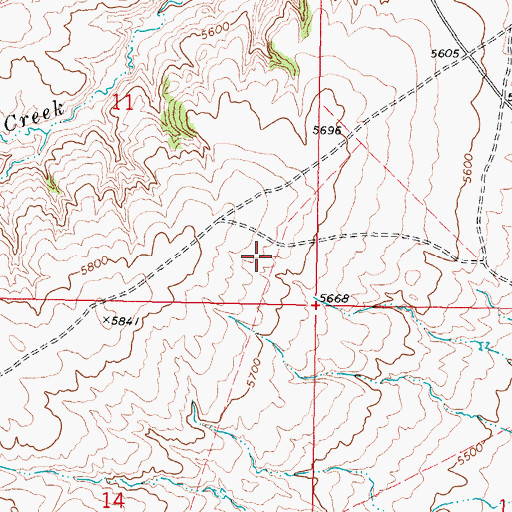 Topographic Map of Kidd Ranch Number Fifteen Mine, WY