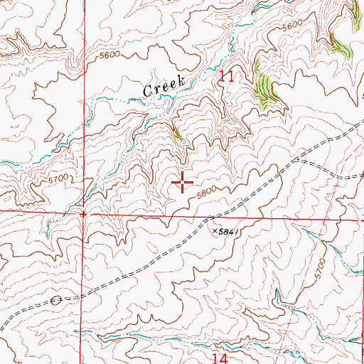 Topographic Map of Kidd Ranch Number Sixteen Mine, WY
