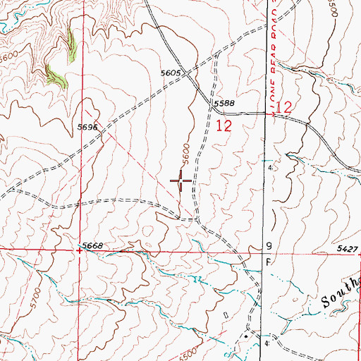 Topographic Map of Kidd Ranch Number Nineteen Mine, WY