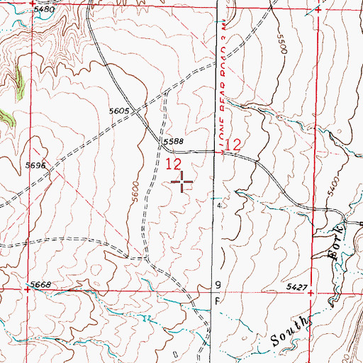 Topographic Map of Kidd Ranch Number Twenty-one Mine, WY