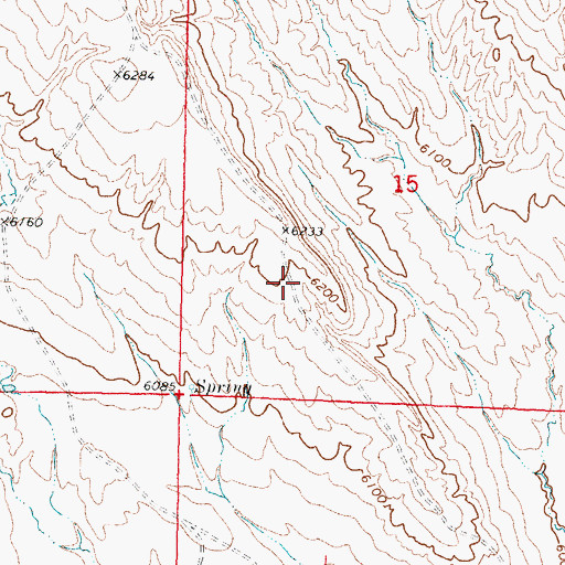Topographic Map of Kidd Ranch Number Ten Mine, WY
