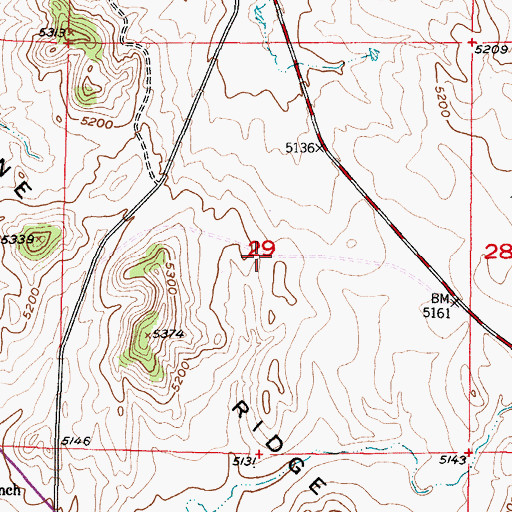 Topographic Map of Taylor Mine, WY