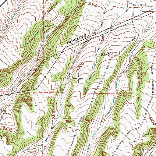 Topographic Map of Kaycee Bentonite Corporation Number Three Mine, WY