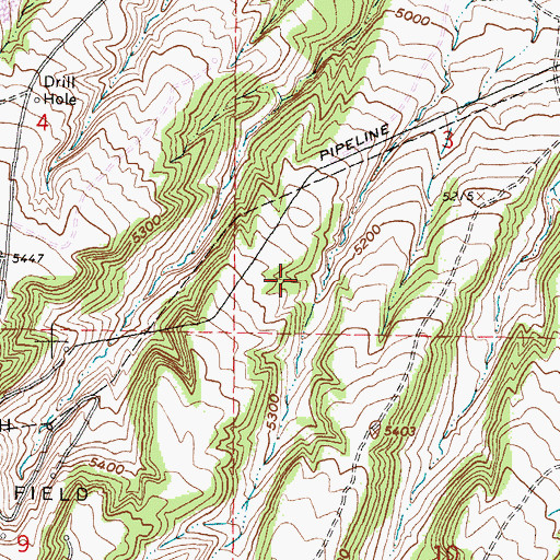 Topographic Map of Kaycee Bentonite Corporation Number Fourteen Mine, WY