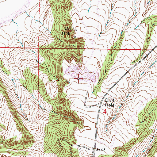 Topographic Map of Kaycee Bentonite Corporation Number Seventeen Mine, WY
