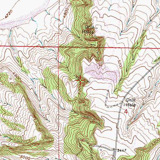 Topographic Map of Kaycee Bentonite Corporation Number Eighteen Mine, WY