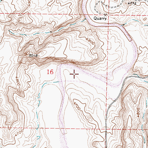 Topographic Map of South Fork Powder River Mine, WY