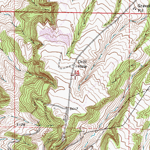 Topographic Map of Tisdale Number Two Mine, WY