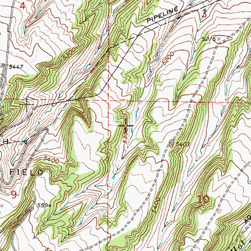 Topographic Map of Tisdale Number Four Mine, WY