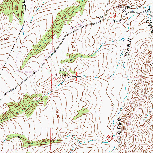 Topographic Map of Tisdale Number Six Mine, WY