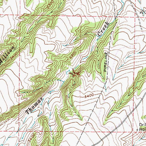 Topographic Map of Tisdale Number Seven Mine, WY