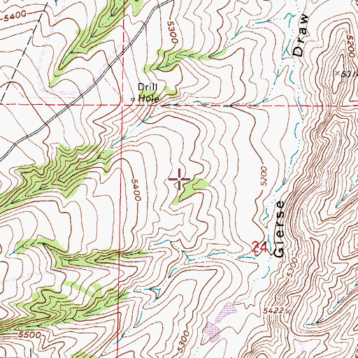 Topographic Map of Tisdale Number Nine Mine, WY