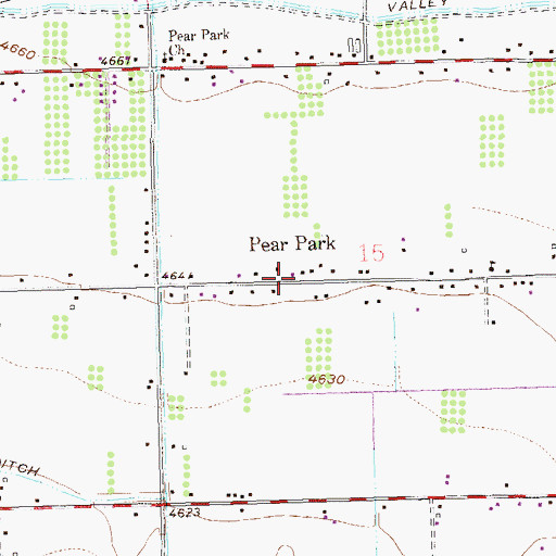 Topographic Map of Pear Park, CO