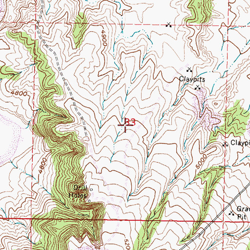 Topographic Map of Tisdale Number Ten Mine, WY