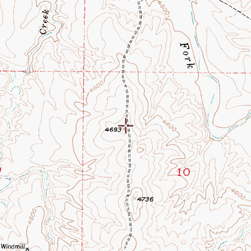 Topographic Map of Alice-Mae Mine, WY