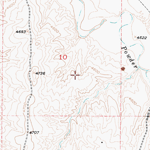 Topographic Map of Antelope Mine, WY