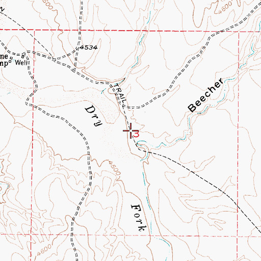 Topographic Map of Snakebite Number Two Mine, WY