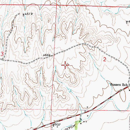 Topographic Map of Skiles Pit Number One, WY