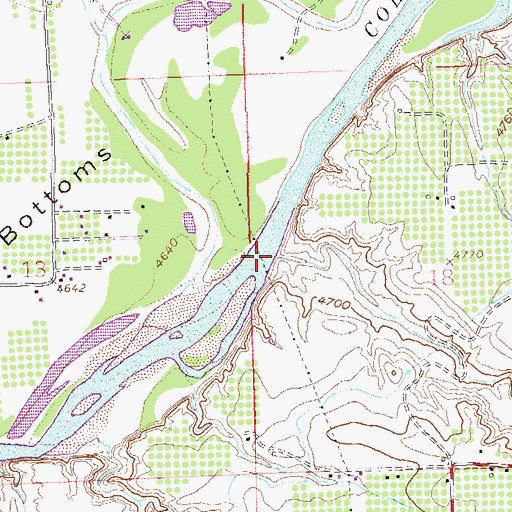 Topographic Map of Sink Creek, CO