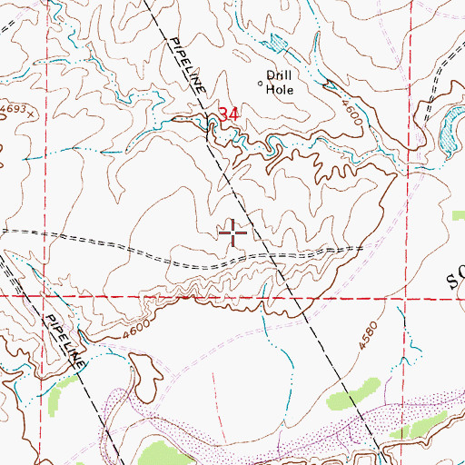 Topographic Map of Jarrard Rock Pile Mine, WY