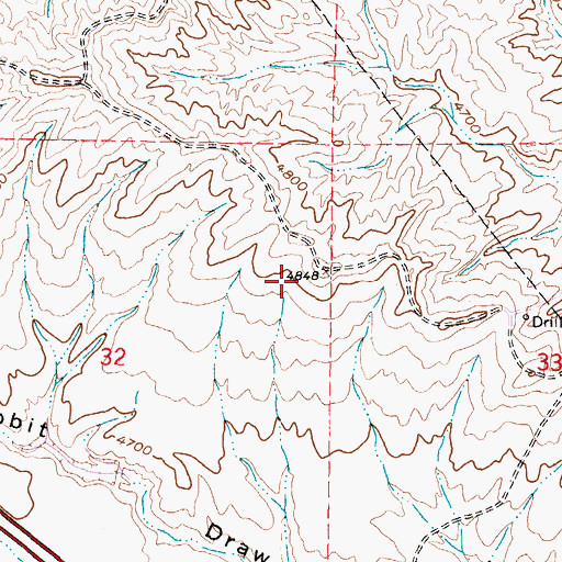 Topographic Map of Ullery Mine, WY