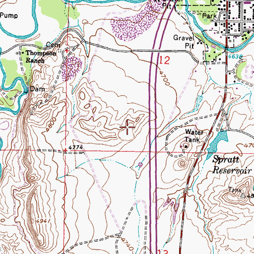 Topographic Map of H. N. Thompson Mine, WY