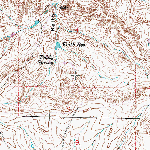 Topographic Map of Kaycee Bentonite Corporation Number Forty-nine Mine, WY