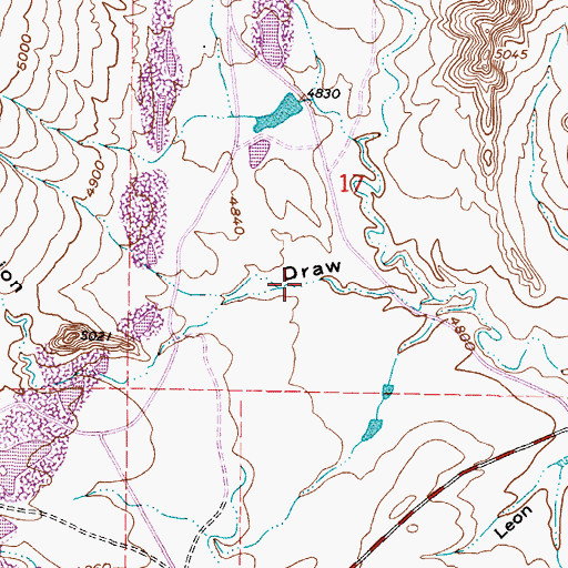 Topographic Map of Kaycee Bentonite Corporation Number Sixty-four Mine, WY
