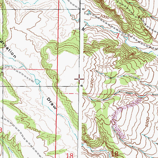 Topographic Map of Kaycee Bentonite Corporation Number Seventy-three Mine, WY